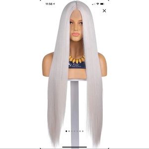 Ash White Wig 30inch